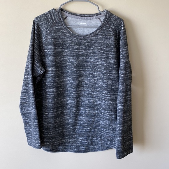 Kirkland Signature Pullover Sweatshirt Long Sleeve‎ Top - Large - Gray White - Picture 1 of 7